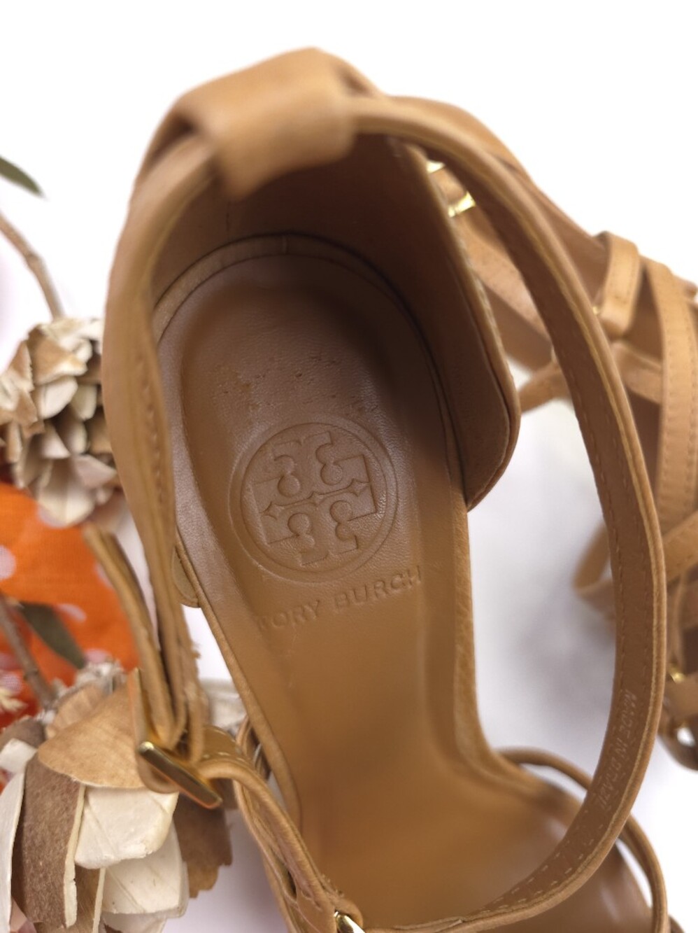 Tory Burch Tan Heels Size 9 ½ m - Picture 6 of 13